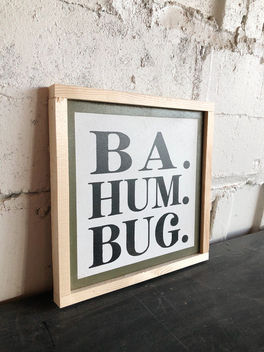 Ba bum bug Christmas framed wall art / wall art / home decor signs / wall decor / home decor / Signs with quotes