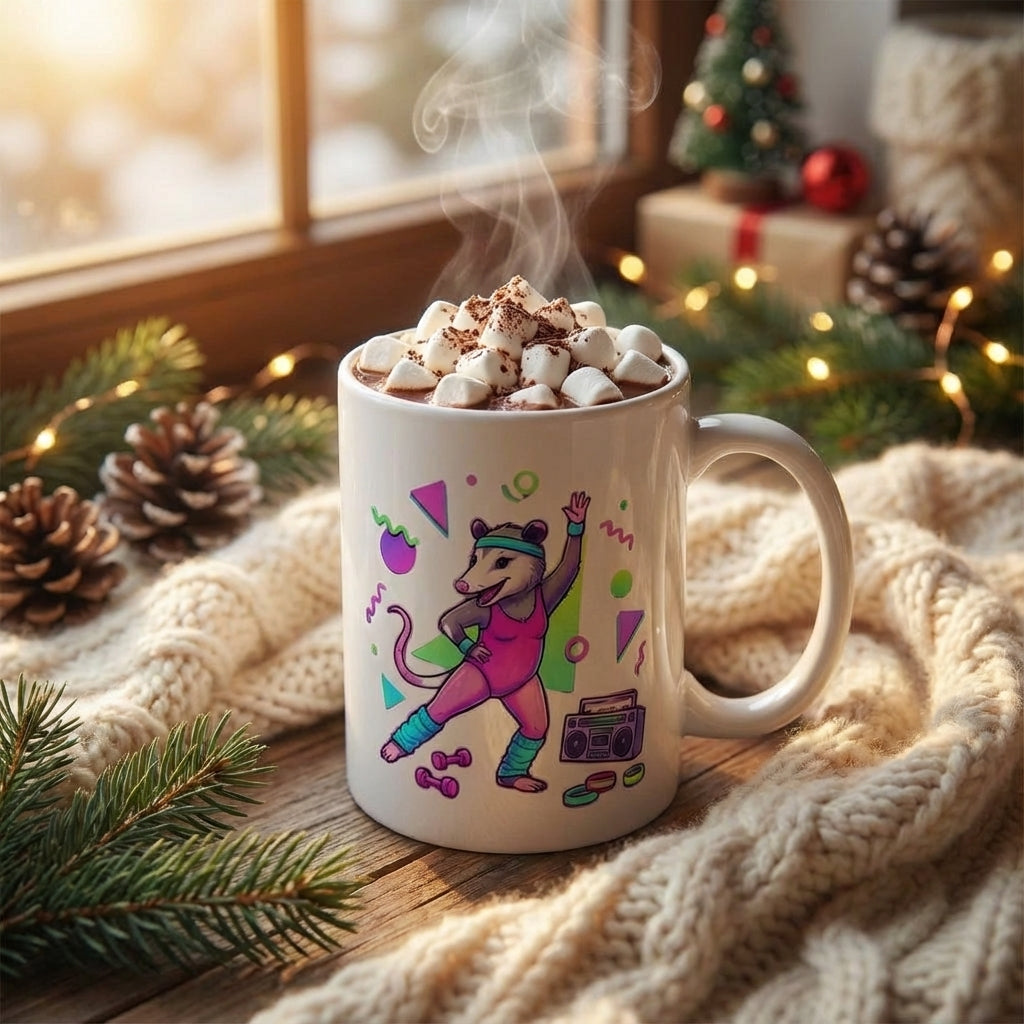 Neon Aerobics Possums - Jazzercise Jolt - 15oz Mug