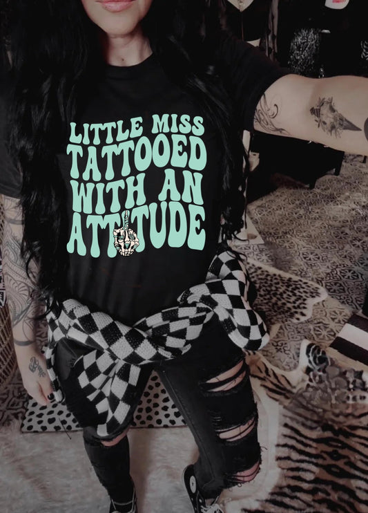 Bella Canvas Little Miss Tattooed With An Attitude
