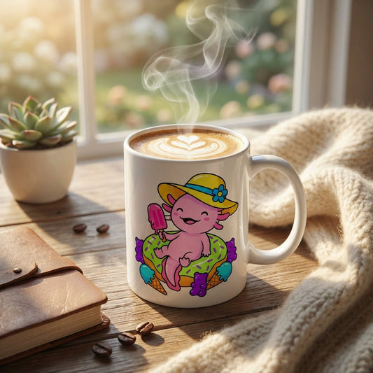 Pool Party Axolotls - Axolotl Snack Time - 15oz Mug