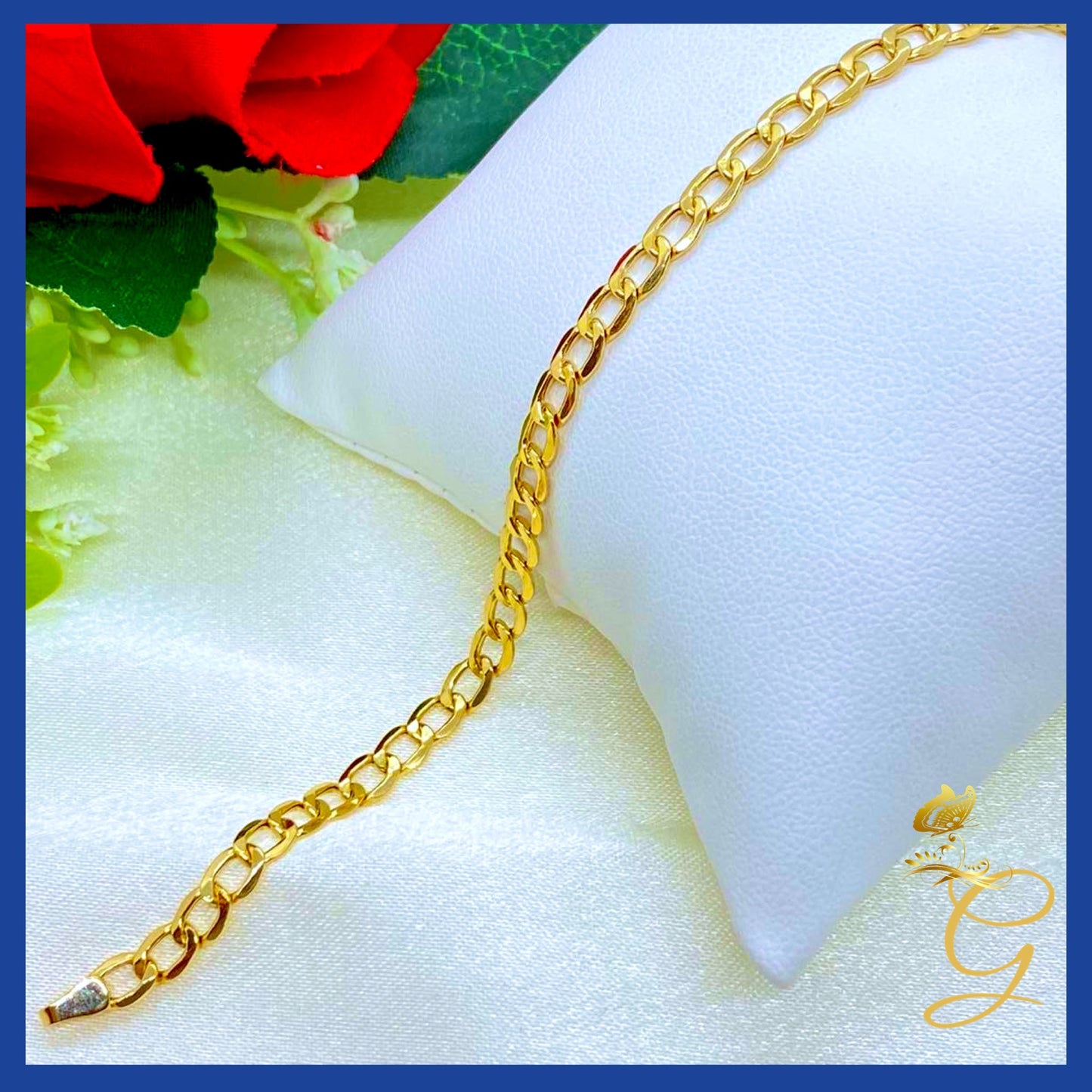 18k Real Gold Bracelet size  7"