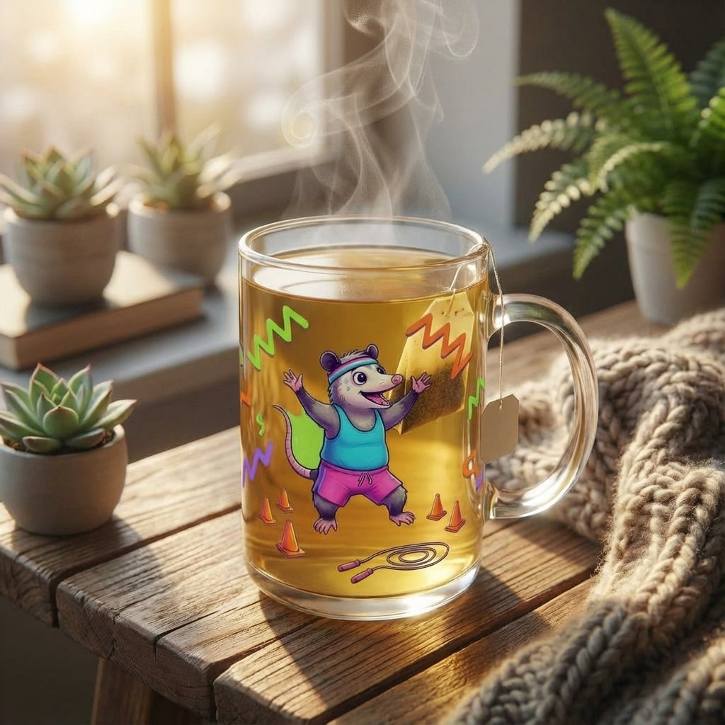 Neon Aerobics Possums - Possum Power Hour - 15oz Mug