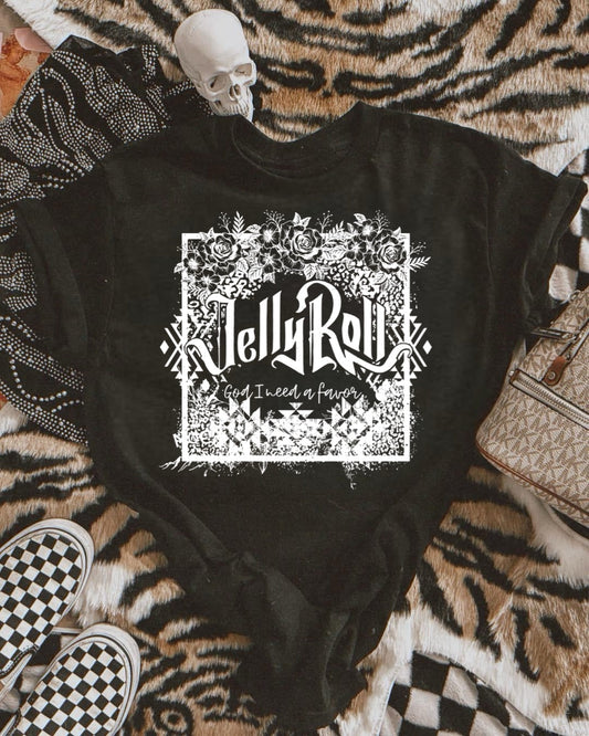 Jelly Roll God I Need a Favor Shirt – Graphic Tee, Long Sleeve & Crewneck