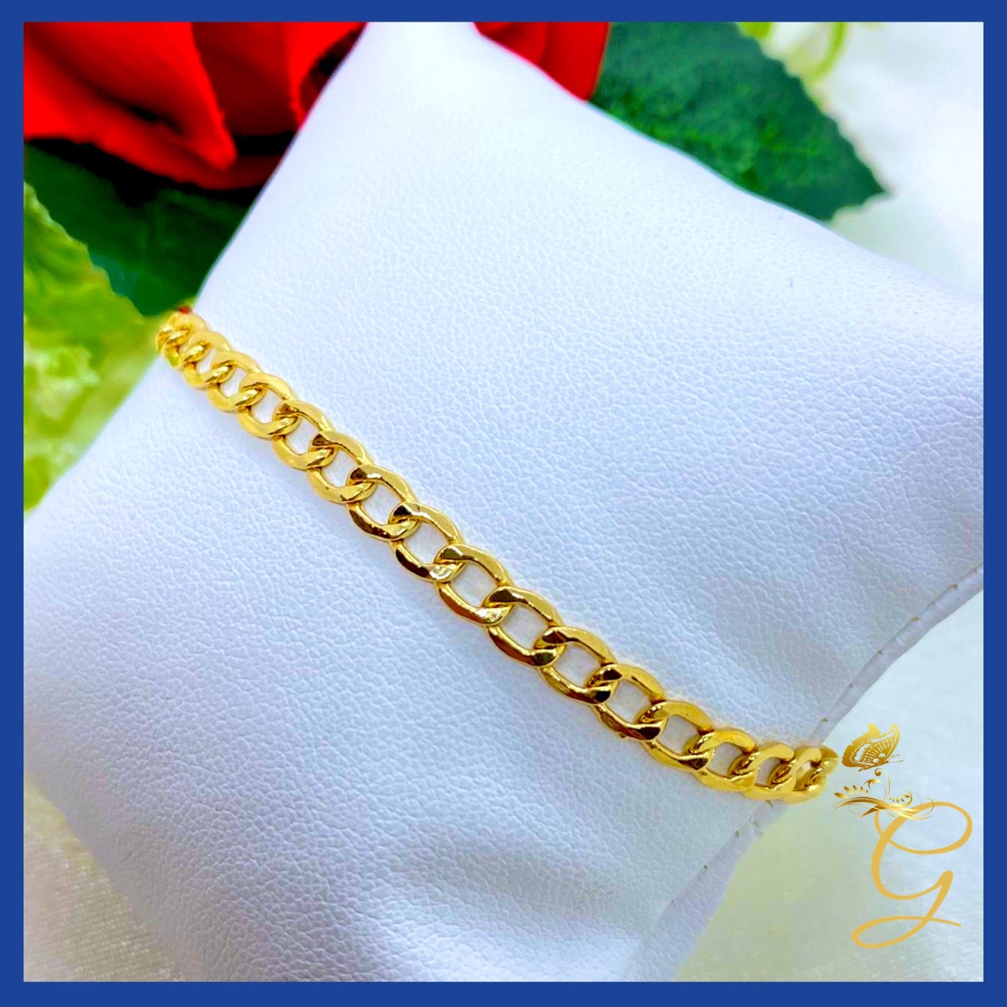 18k Real Gold Bracelet size  7"