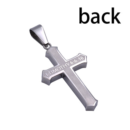 Inlay Cross Necklace
