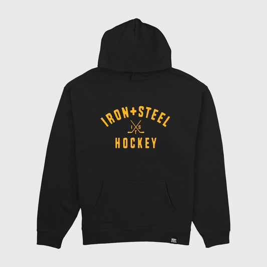 Iron+Steel Hockey Sticks Midweight Hoodie