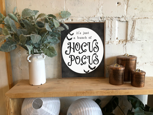 Its just a bunch of Hocus Pocus framed wood halloween decor sign / home decor signs / fall decor