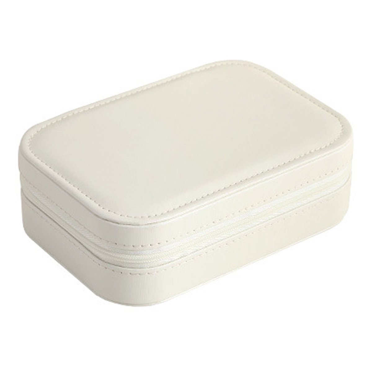 PU Leather Travel Jewelry Organizer – Small Box with 3 Compartments