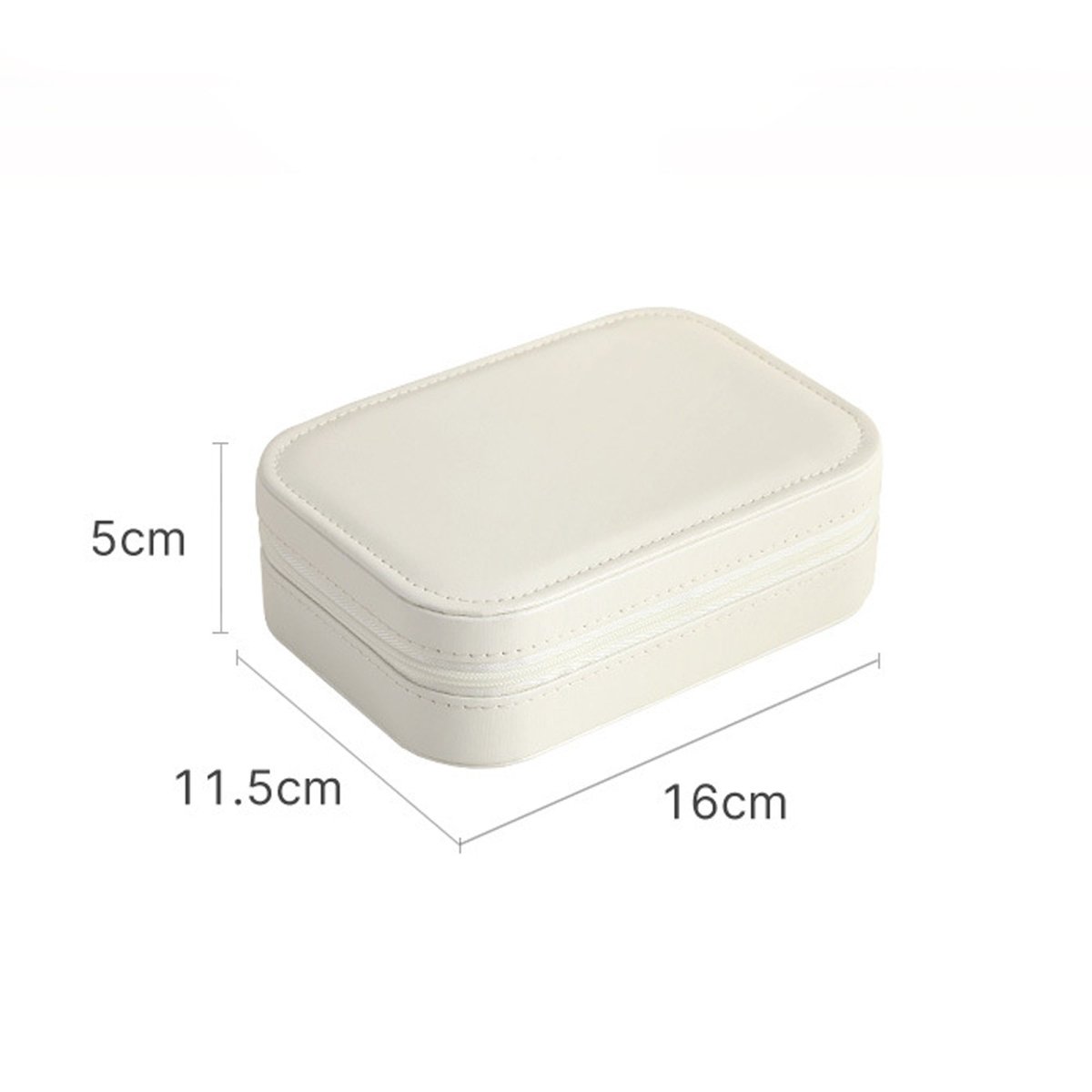 PU Leather Travel Jewelry Organizer – Small Box with 3 Compartments