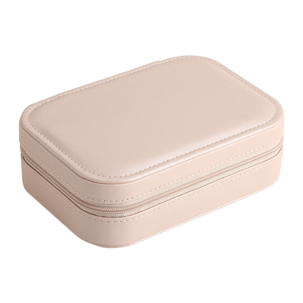 PU Leather Travel Jewelry Organizer – Small Box with 3 Compartments