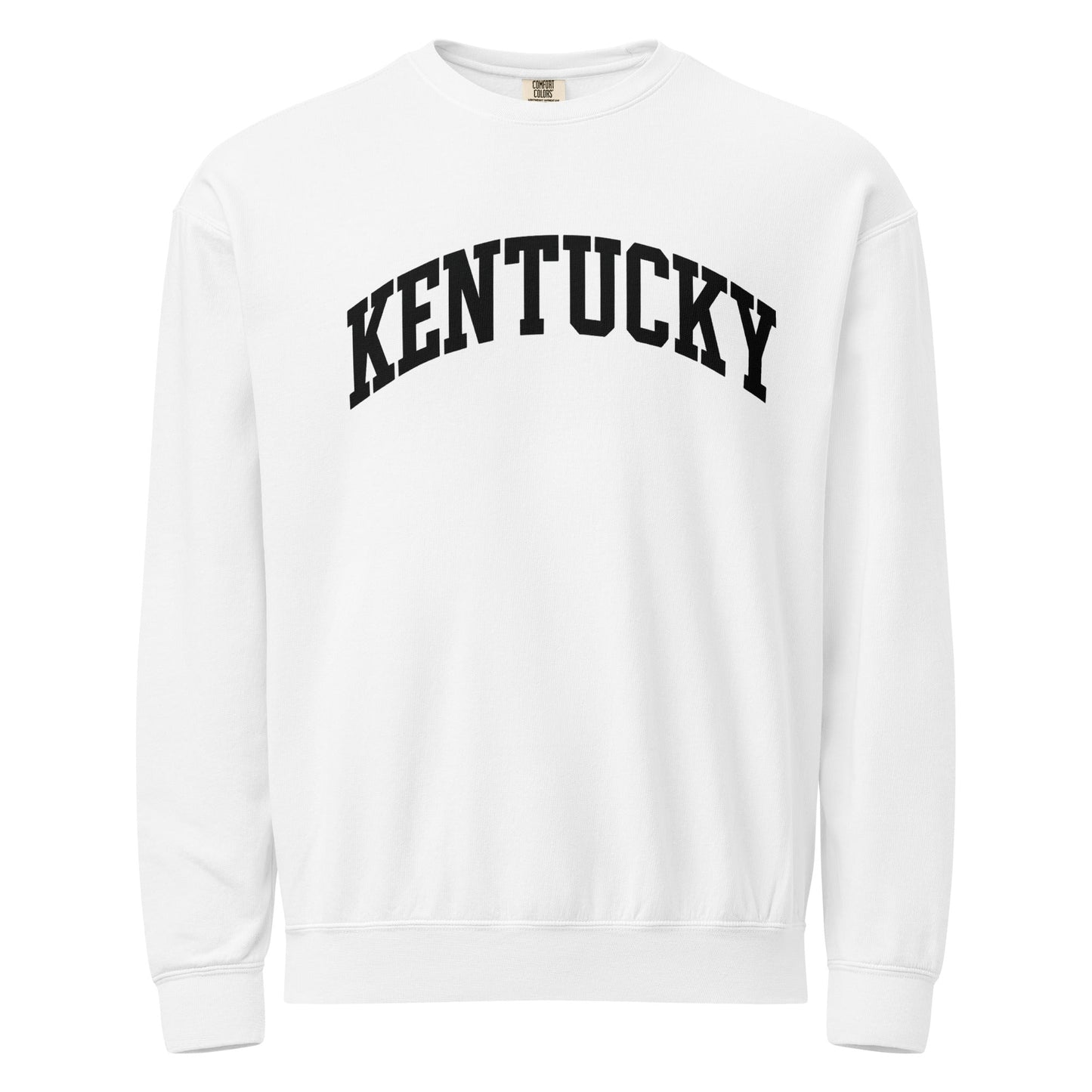 Kentucky Block Letter Sweatshirt | Bold Black Text | Vintage Fleece