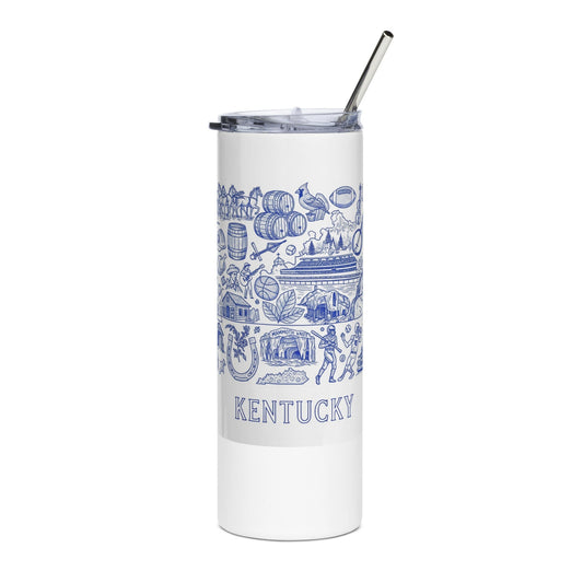 Kentucky Blue Ink Stainless Steel Tumbler