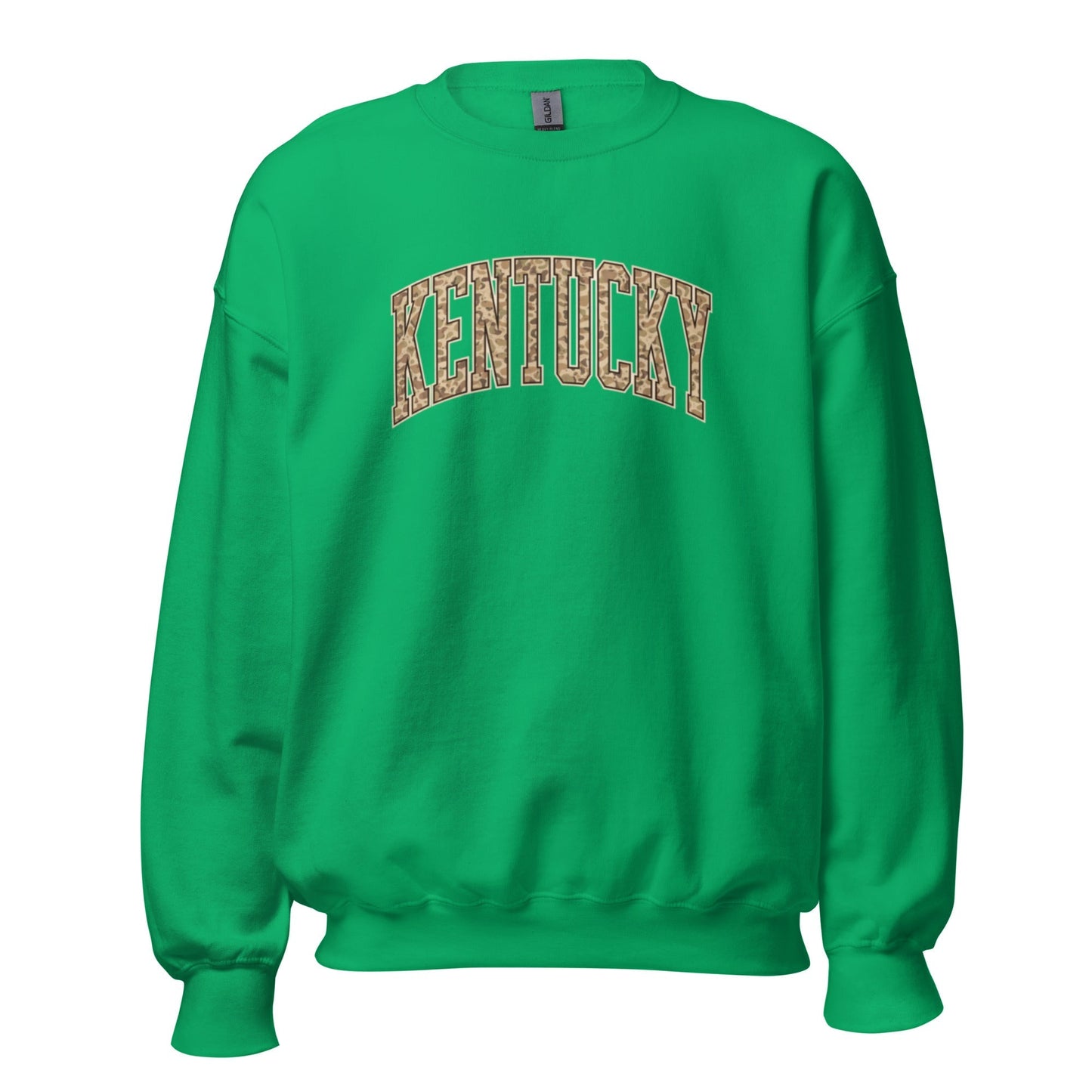 Kentucky Camo Letter Sweatshirt | Arched Bold Design | Unisex Fit