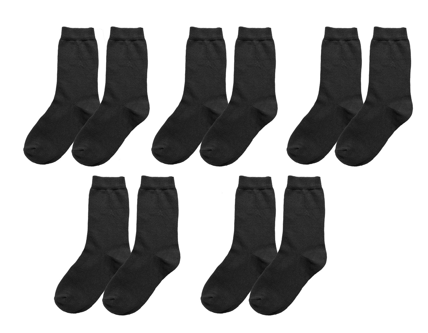 tittimitti® Kids Organic Cotton Crew Socks 5-Pack – Breathable Everyday & School Socks for Boys & Girls (Soft, Durable, Stretch Fit)