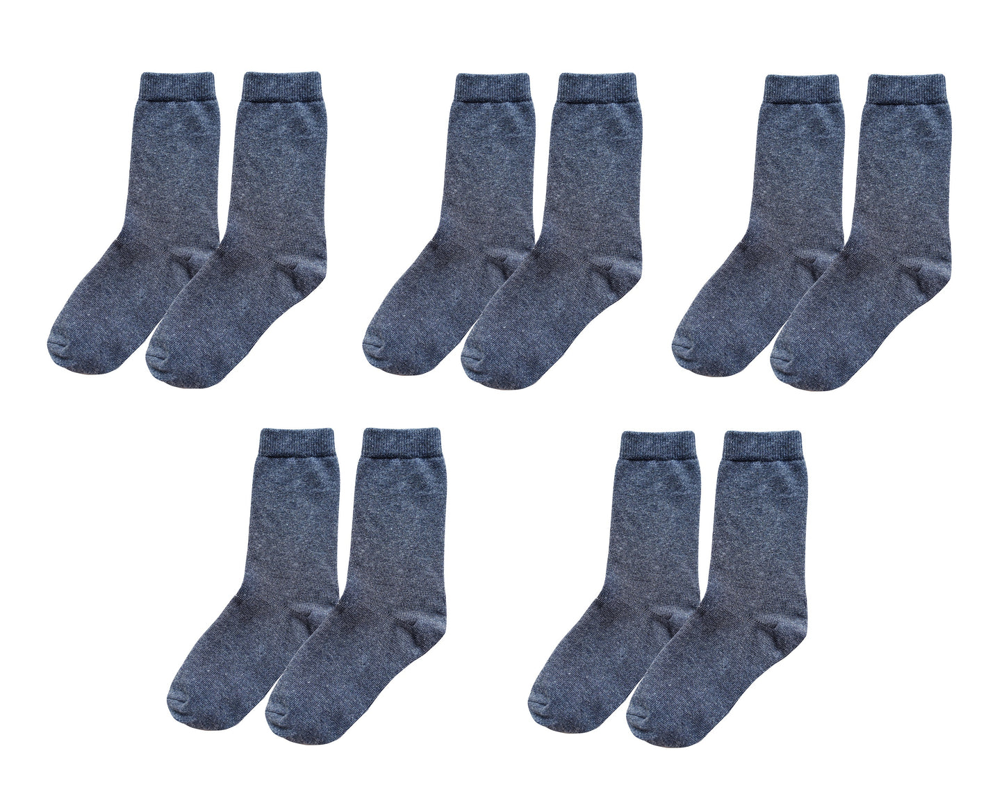 tittimitti® Kids Organic Cotton Crew Socks 5-Pack – Breathable Everyday & School Socks for Boys & Girls (Soft, Durable, Stretch Fit)