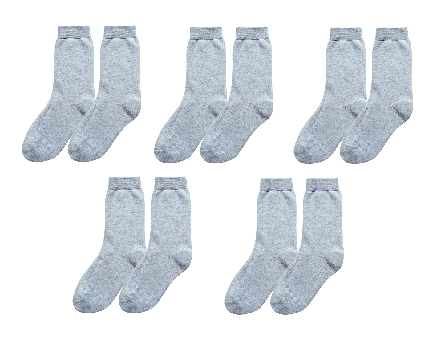 tittimitti® Kids Organic Cotton Crew Socks 5-Pack – Breathable Everyday & School Socks for Boys & Girls (Soft, Durable, Stretch Fit)