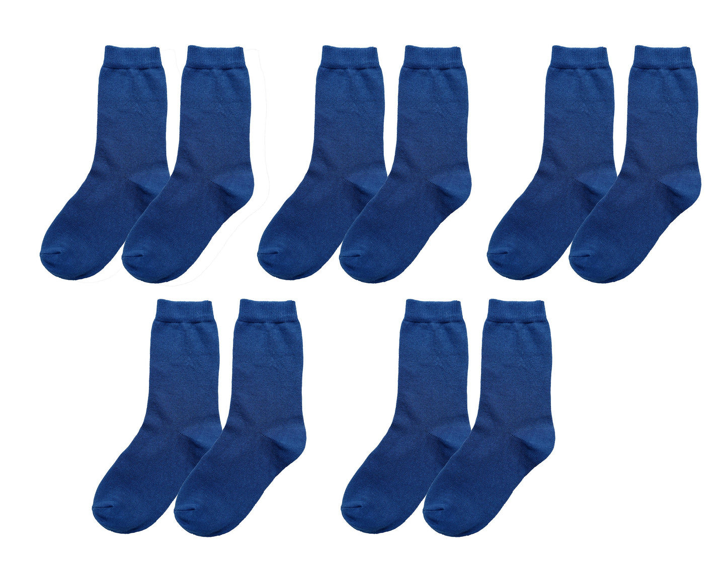 tittimitti® Kids Organic Cotton Crew Socks 5-Pack – Breathable Everyday & School Socks for Boys & Girls (Soft, Durable, Stretch Fit)