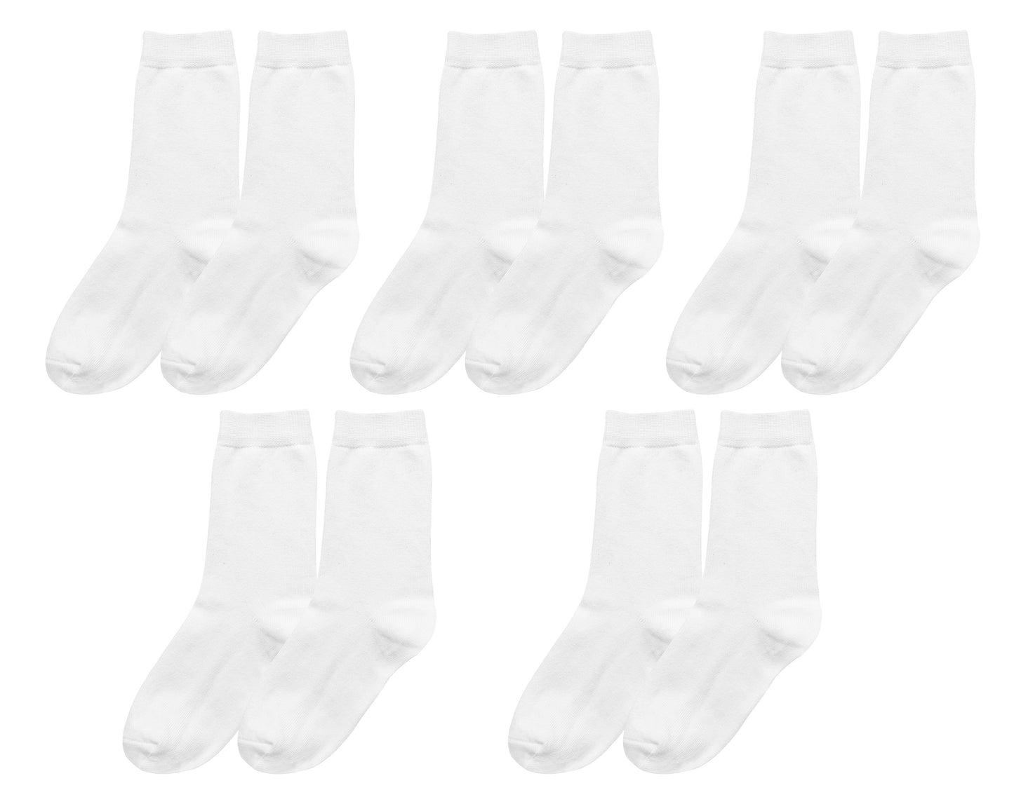 tittimitti® Kids Organic Cotton Crew Socks 5-Pack – Breathable Everyday & School Socks for Boys & Girls (Soft, Durable, Stretch Fit)