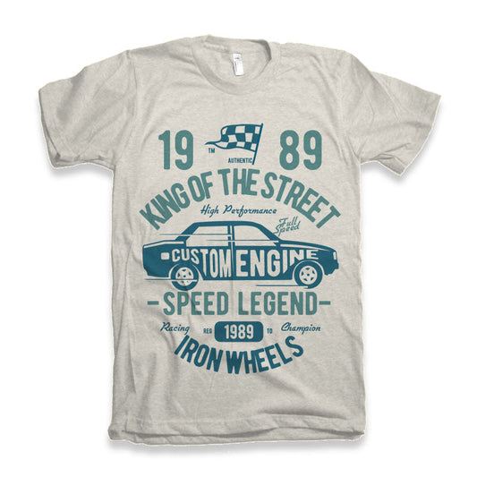 King Of The Street Men's Bamboo Viscose/Organic Cotton Short Sleeve Graphic T-Shirt