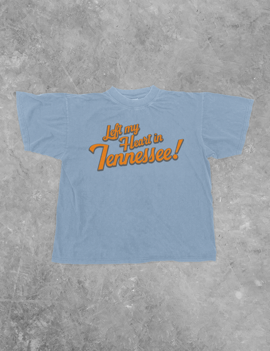 Underground Original Design: Left My Heart in Tennessee, Country Boxy Cotton TShirt