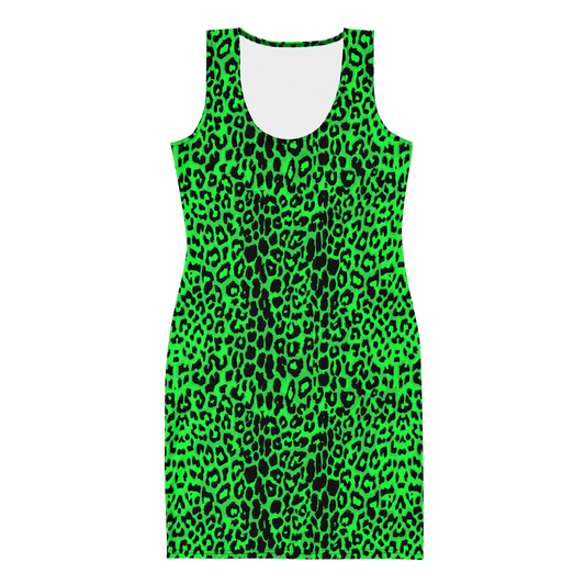 Lime Leopard Bodycon Dress