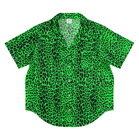 Lime Leopard Silky Pajama Top