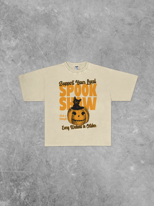 Underground Original Design: Support Your Local Spook Show, Boxy Oversized TShirt