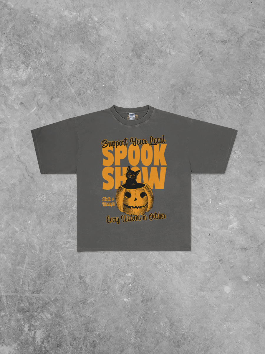 Underground Original Design: Support Your Local Spook Show, Boxy Oversized TShirt