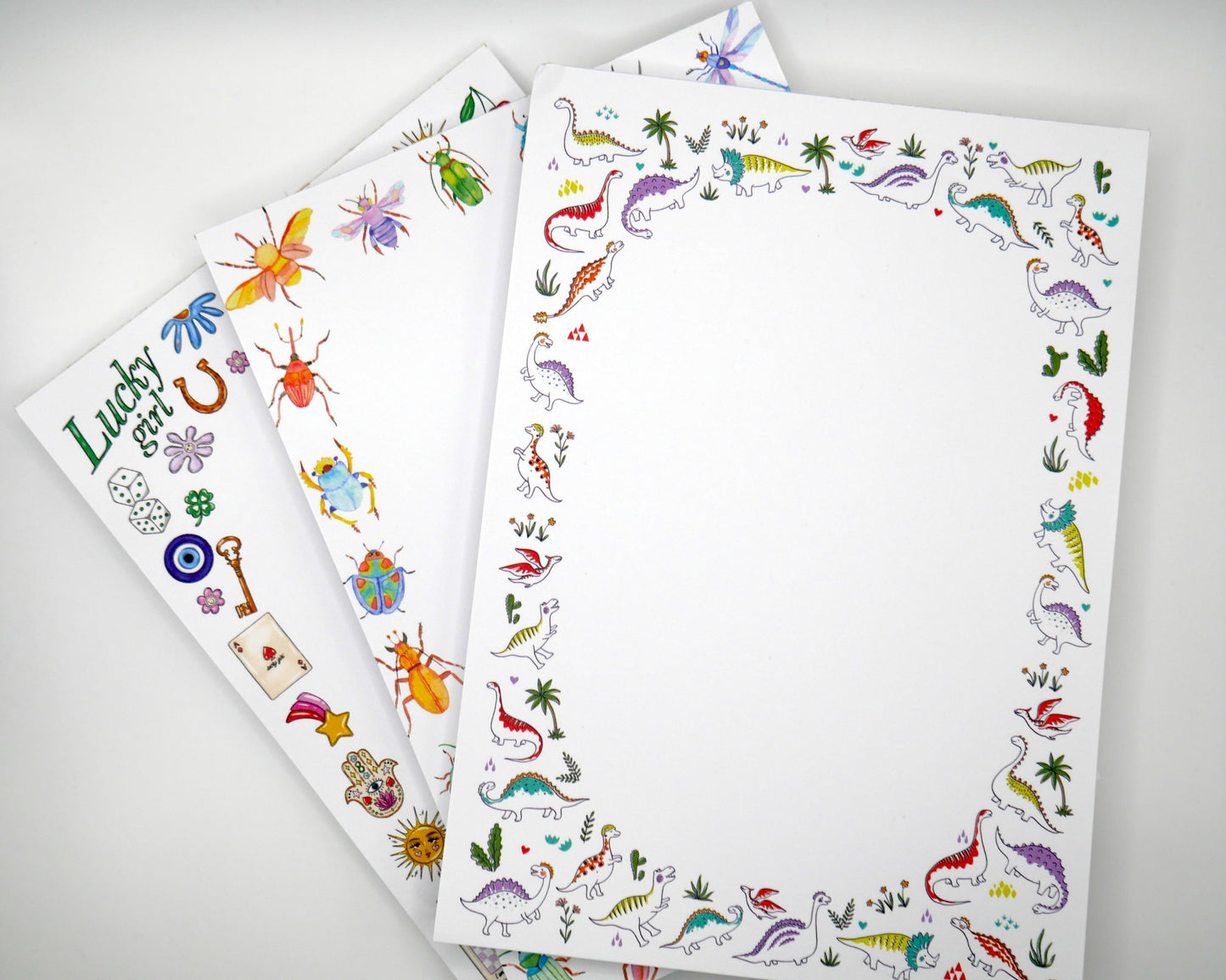 Bright, Colorful, & Fun Dinosaur 5x7" Notepad