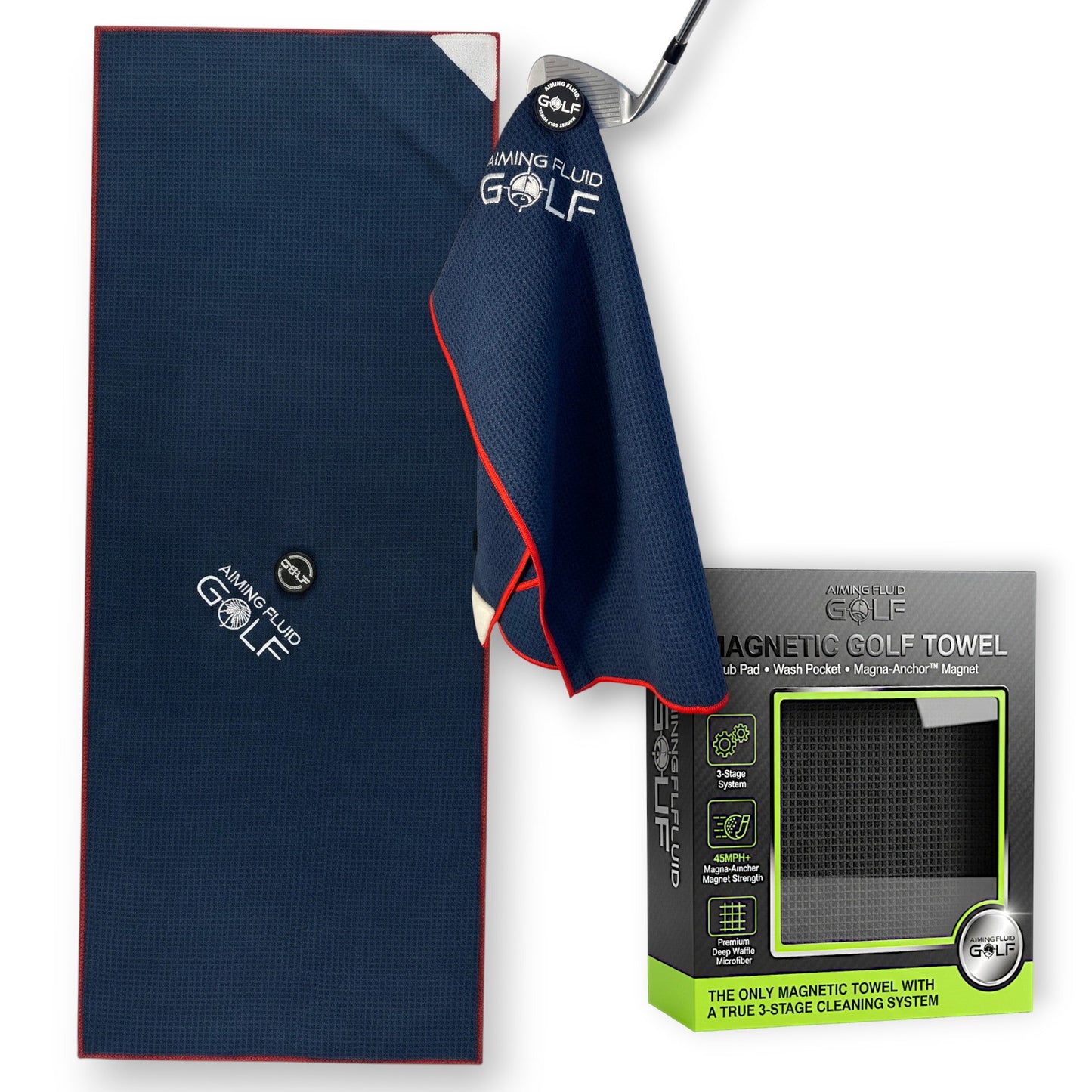 Magna-Anchor™ Magnetic Golf Towel – The 40 (16×40)