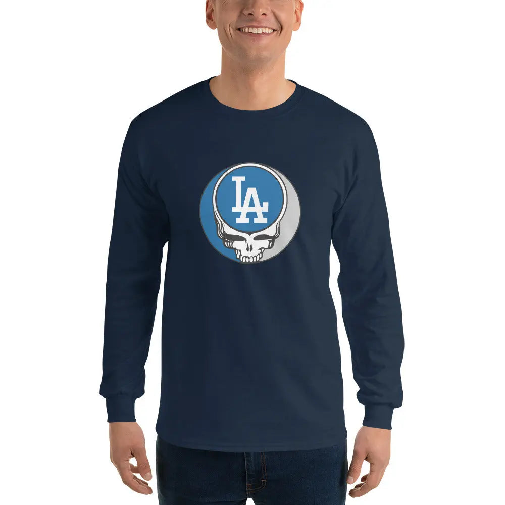 Los Angeles Dodgers Logo Stealie Grateful Dead Unisex Long Sleeve Shirt
