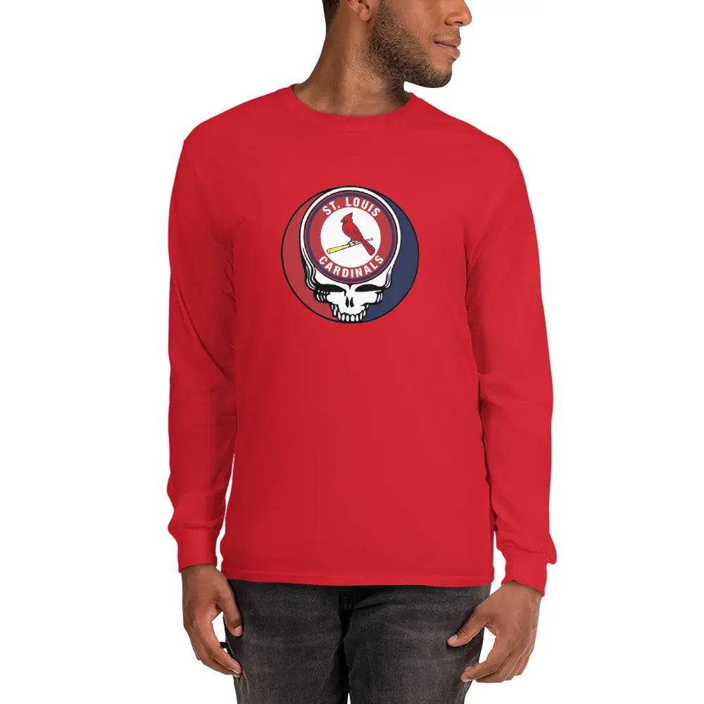 St. Louis Cardinals Logo Stealie Long Sleeve Grateful Dead Shirt