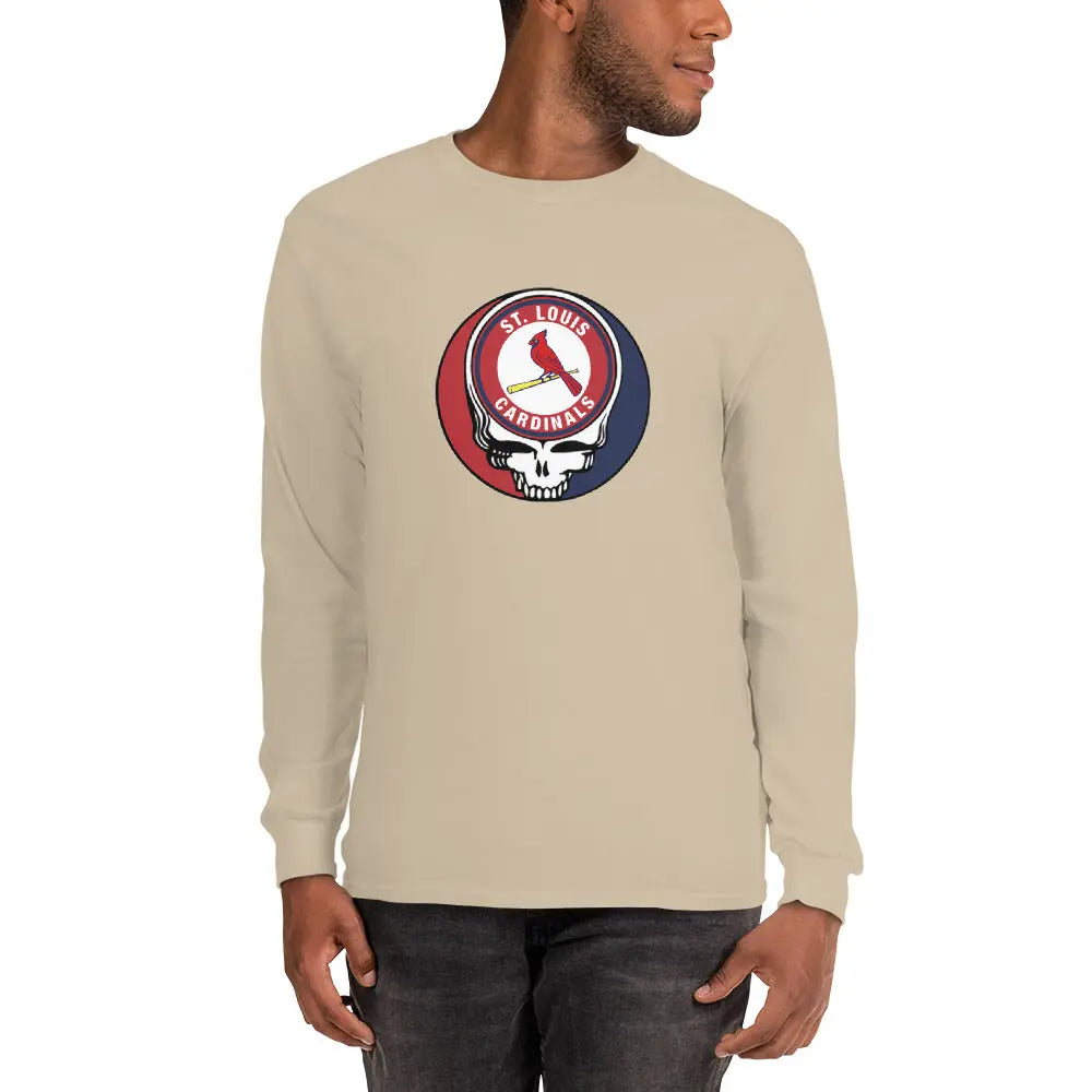 St. Louis Cardinals Logo Stealie Long Sleeve Grateful Dead Shirt