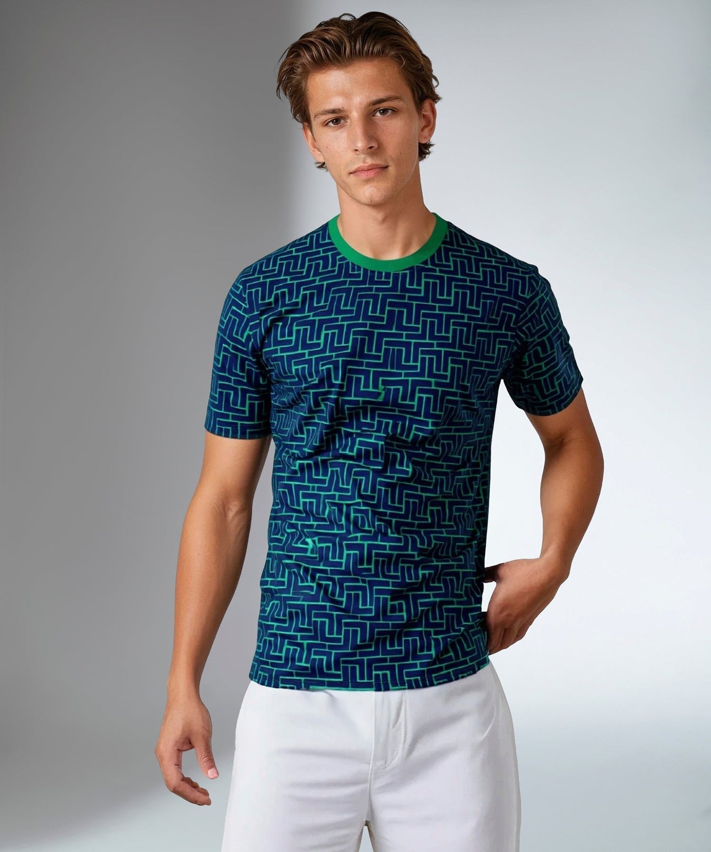 Men's Short-Sleeve Crew Neck - UV Protection, Antimicrobial