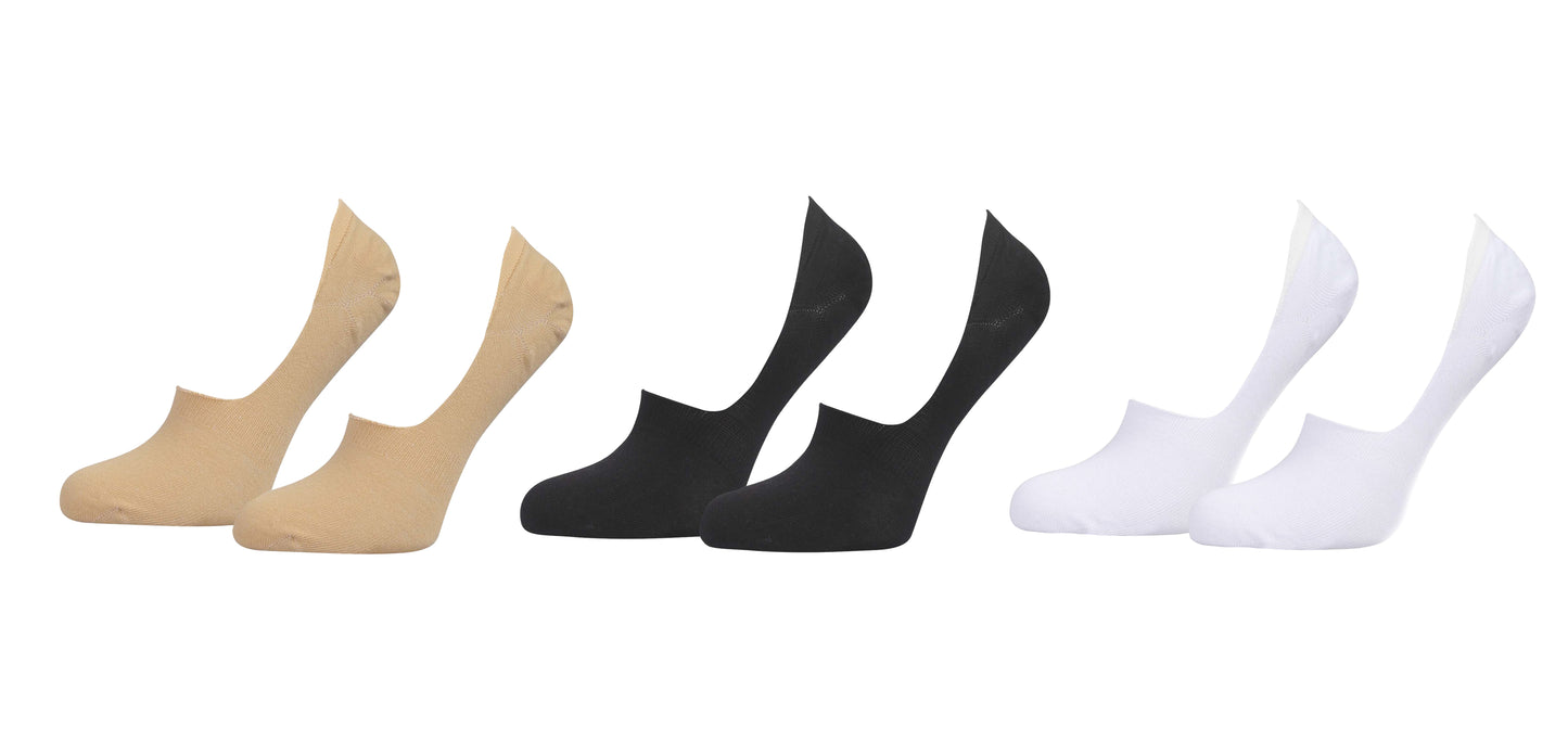 tittimitti® Men’s Organic Cotton No-Show Socks 3-Pack – Breathable Non-Slip Invisible Socks