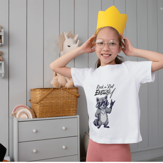Kids Raccoon "Rock 'n' Roll Energy" Youth Tee - Limited Explorer Drop