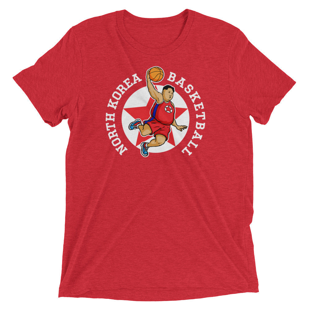 North Korea Basketball Rocketman Tri-Blend Performance T-Shirt