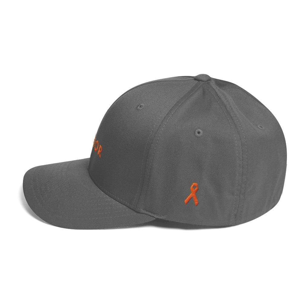 MS Awareness Hat with Warrior & Orange Ribbon on the Side
