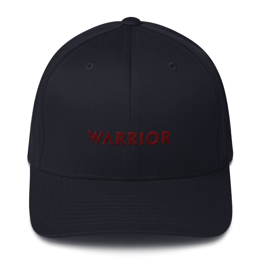 Multiple Myeloma Awareness Twill Fitted Hat - Warrior & Burgundy Ribbon