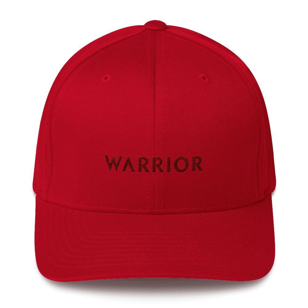 Multiple Myeloma Awareness Twill Fitted Hat - Warrior & Burgundy Ribbon