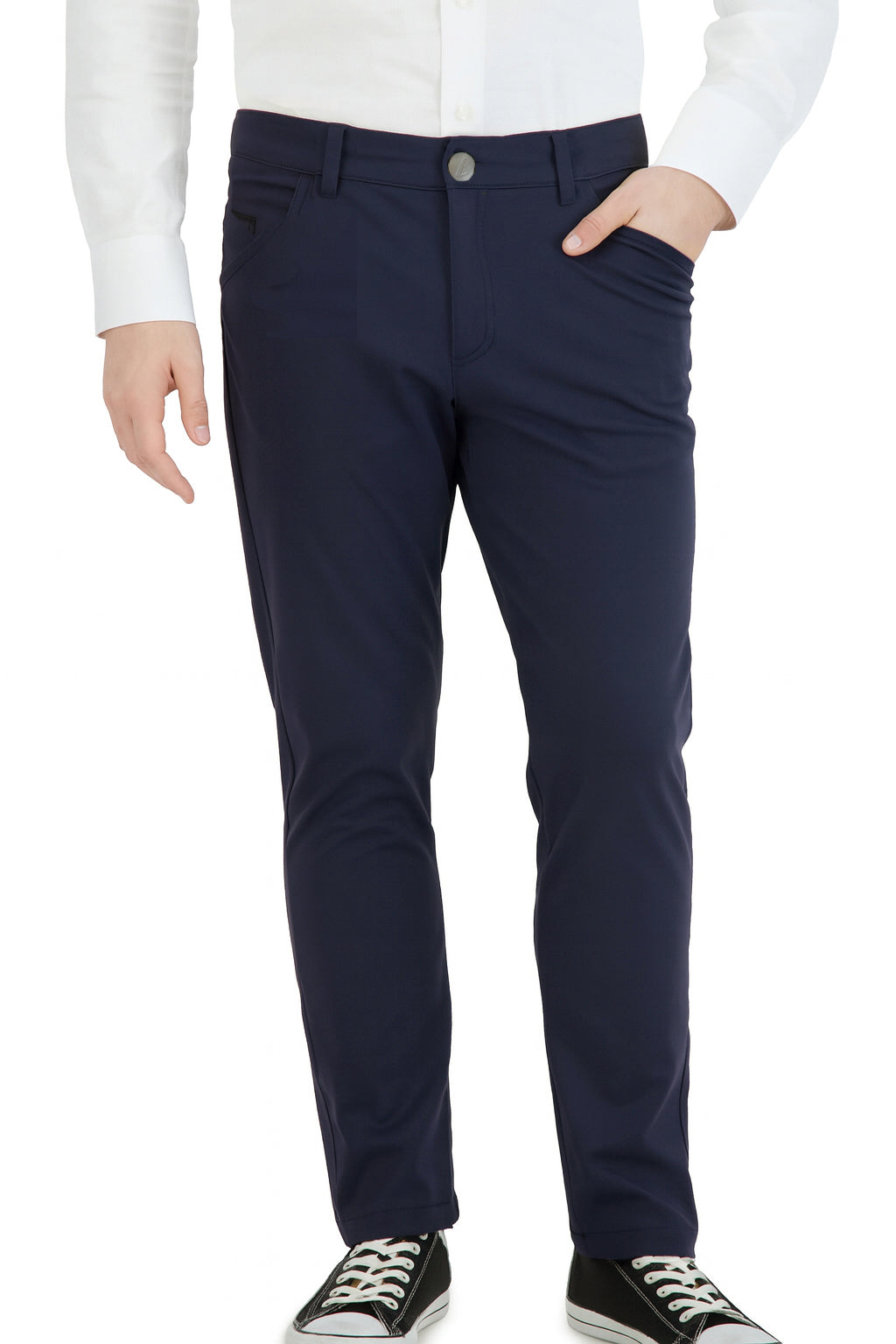 NEW & UPDATED Super - Stretch Men's Chinos //Casual// Navy - Performance Collection