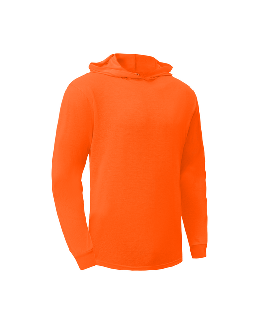 Ideal Club High Visibility Non Reflector Cotton Orange Long Sleeve Safety Hoodie [R]