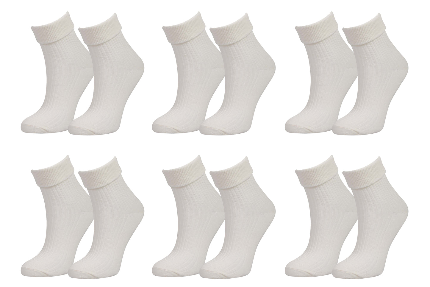 tittimitti Women’s Organic Cotton Crew Socks 6-Pack – Breathable Everyday Comfort Socks