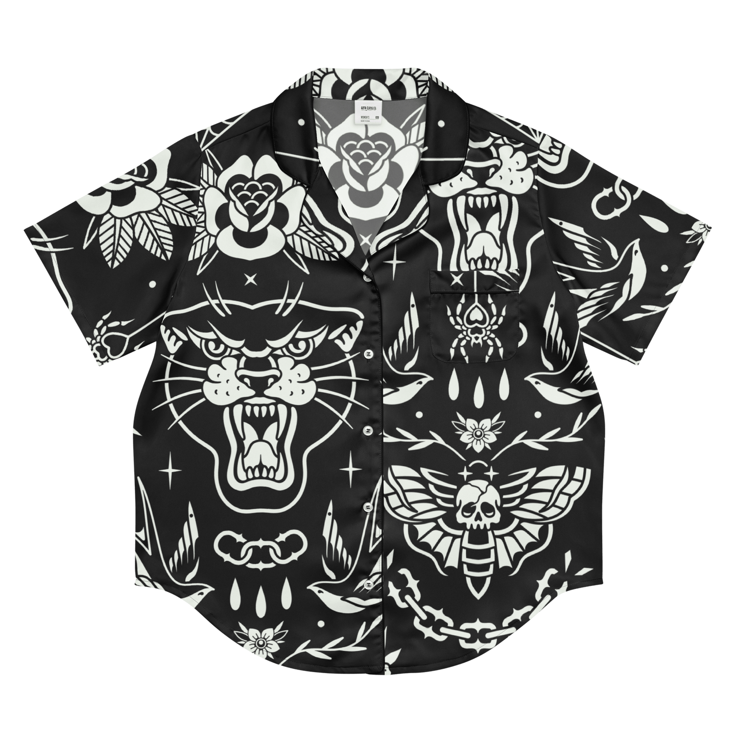 Old School Ink Silky Pajama Top