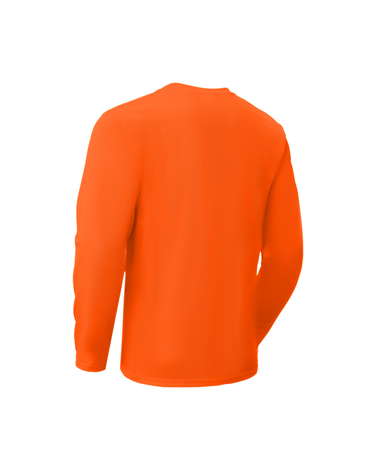 Ideal Club High Visibility Non Reflector Orange Long Sleeve Safety Shirt [R]