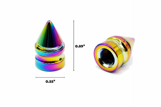 ACCRETION Aluminium Impale Spike Valve Stem Caps Colorful 4 Pack