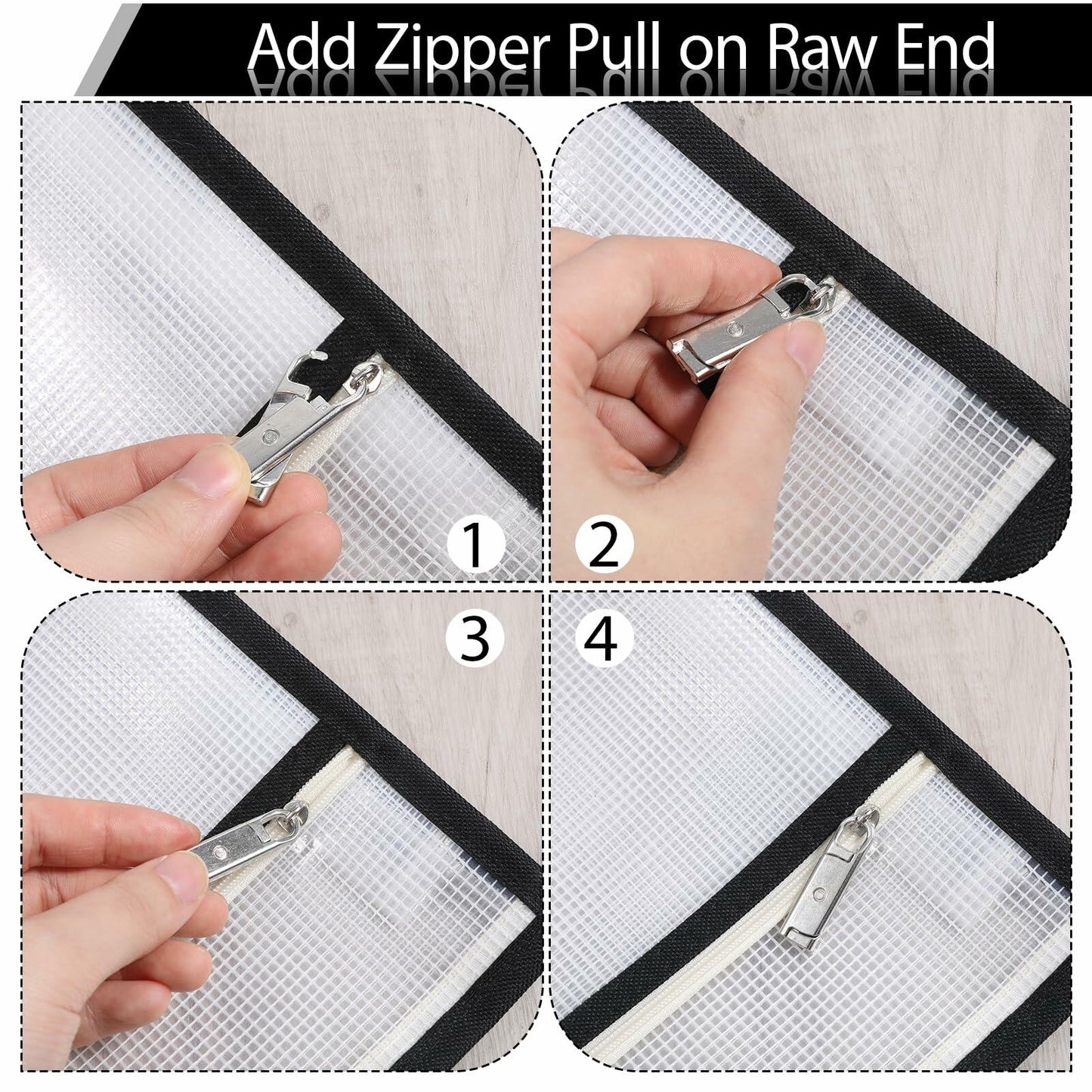 12 Pcs Metal Zipper Pull Tab Replacement Detachable Zipper Handles
