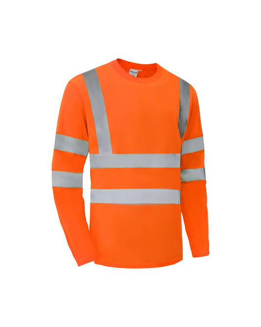 Ideal Club High Visibility ANSI/ISEA 107-2020, Type R, Class 3 Orange Long Sleeve Safety Shirt [R]