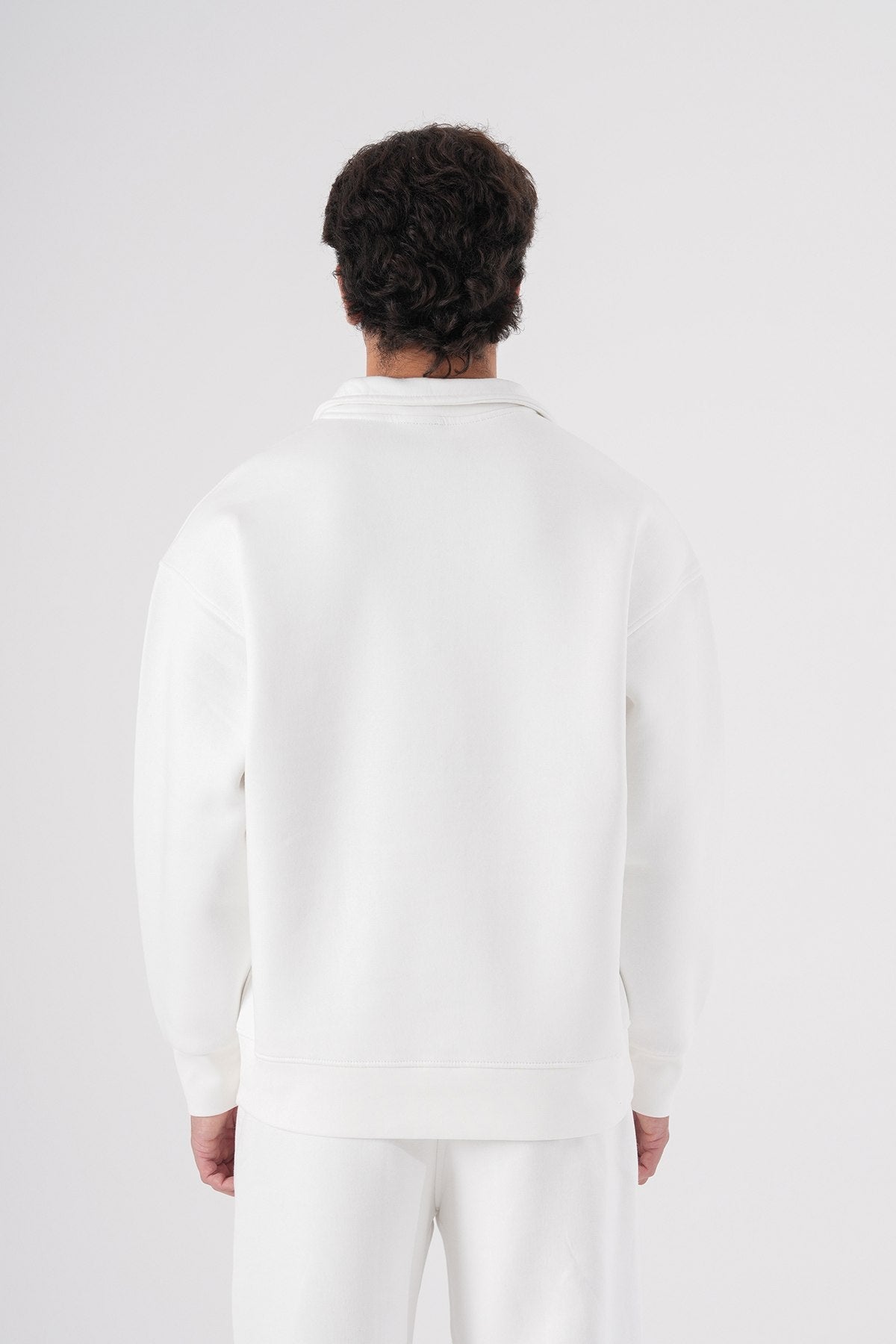 Unisex Oversize Half-Zip Sweatshirt & Baggy Sweatpants Set