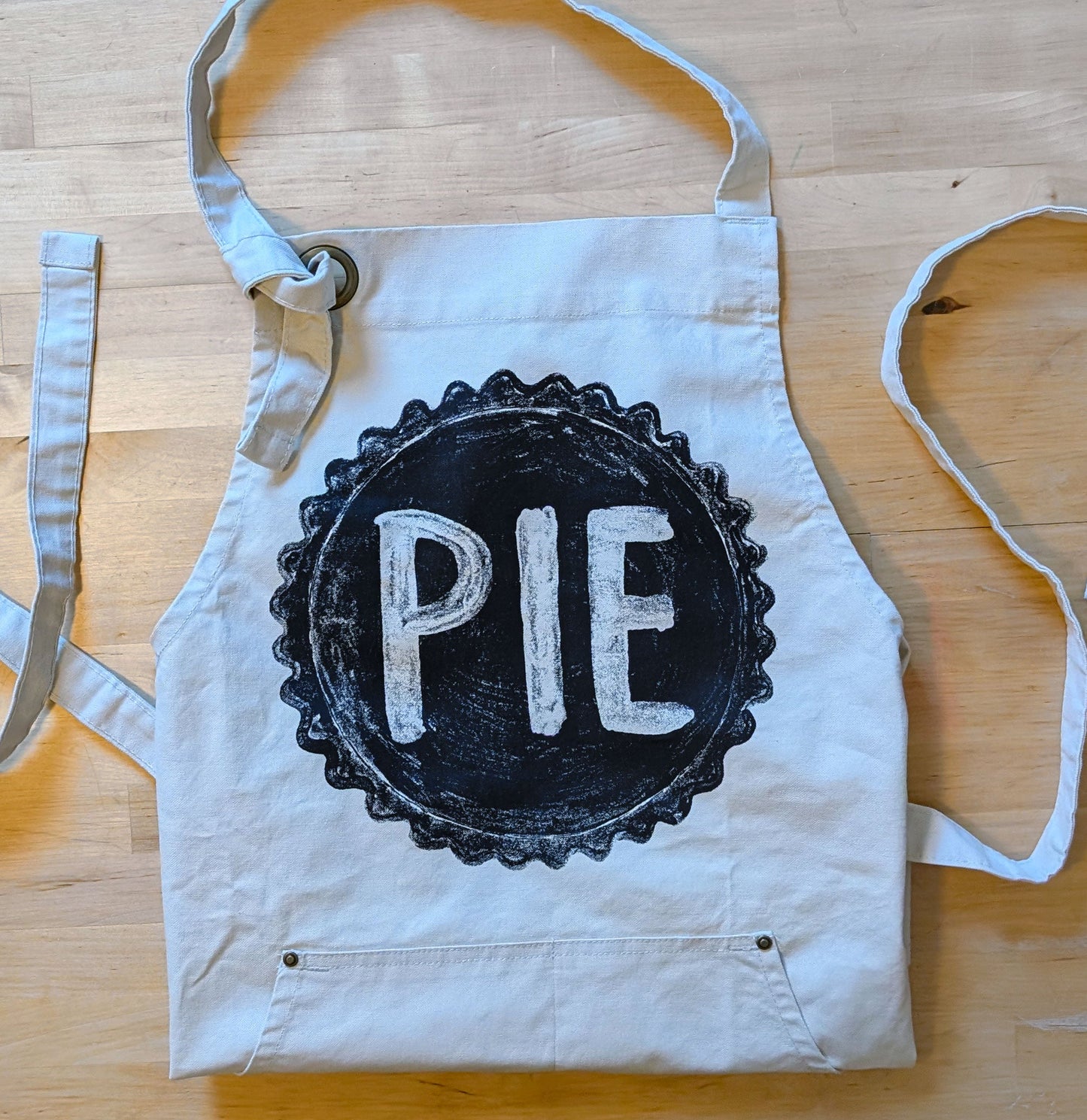 Pie Lover's Cotton Canvas Apron with Pockets